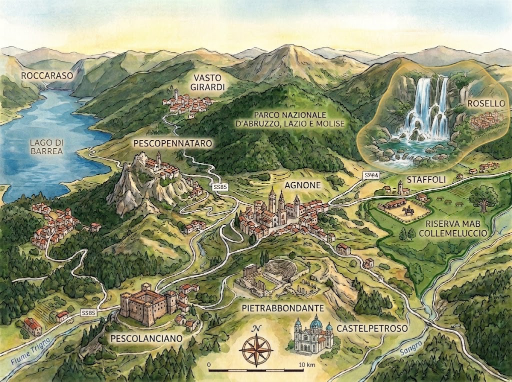 Mappa interattiva dell'Alto Molise